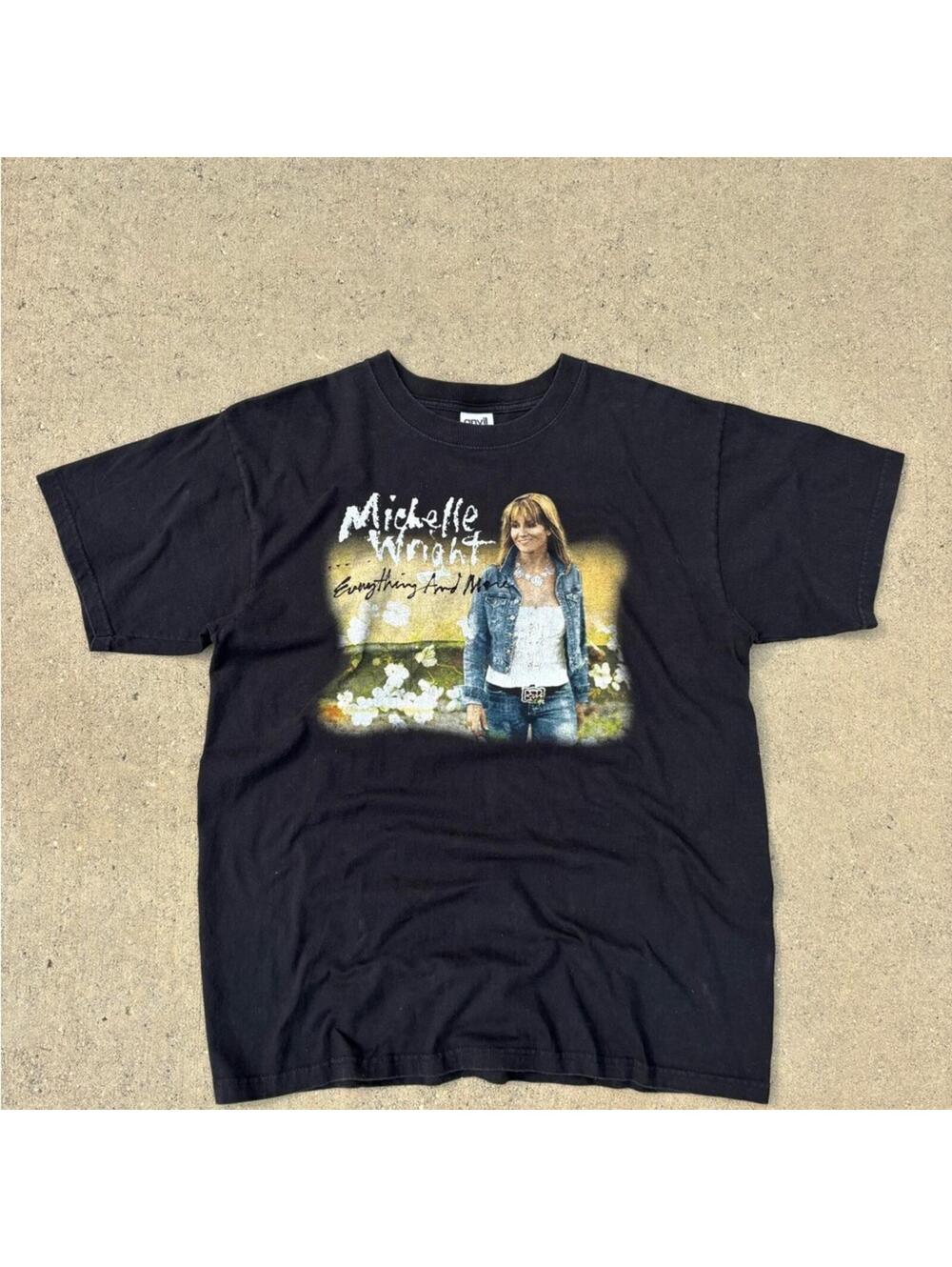 Michelle Wright Everything And More Black Graphic T-Shirt L